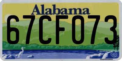 AL license plate 67CF073