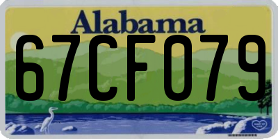 AL license plate 67CF079