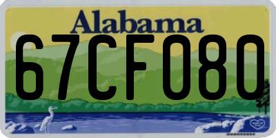 AL license plate 67CF080