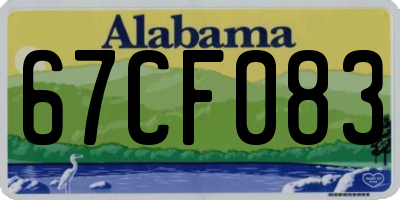 AL license plate 67CF083