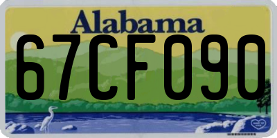 AL license plate 67CF090
