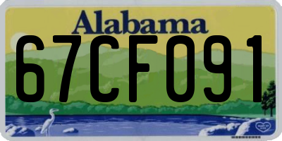 AL license plate 67CF091
