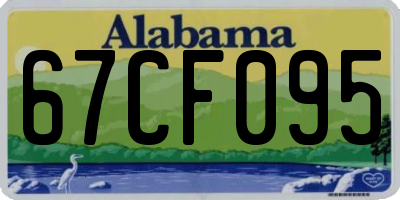 AL license plate 67CF095