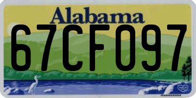AL license plate 67CF097