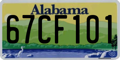 AL license plate 67CF101