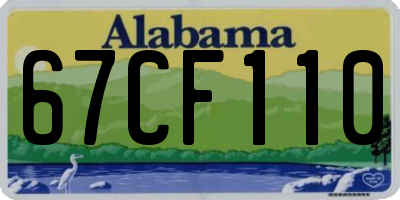 AL license plate 67CF110
