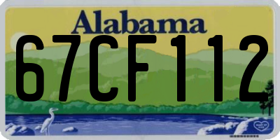 AL license plate 67CF112