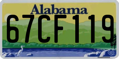 AL license plate 67CF119