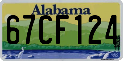 AL license plate 67CF124
