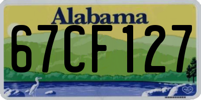 AL license plate 67CF127