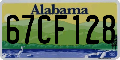 AL license plate 67CF128