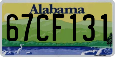 AL license plate 67CF131