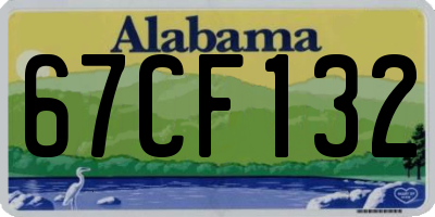AL license plate 67CF132