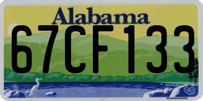 AL license plate 67CF133