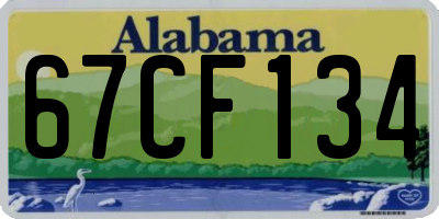 AL license plate 67CF134
