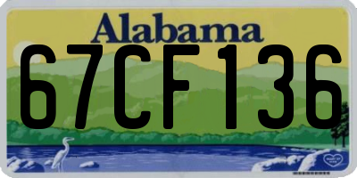 AL license plate 67CF136