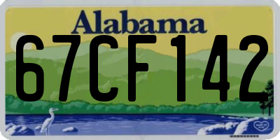 AL license plate 67CF142