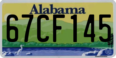 AL license plate 67CF145