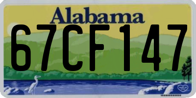 AL license plate 67CF147