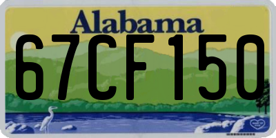 AL license plate 67CF150