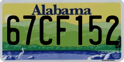 AL license plate 67CF152