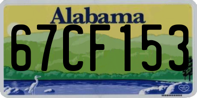 AL license plate 67CF153