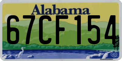 AL license plate 67CF154