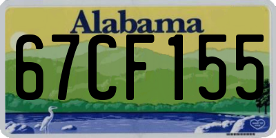 AL license plate 67CF155