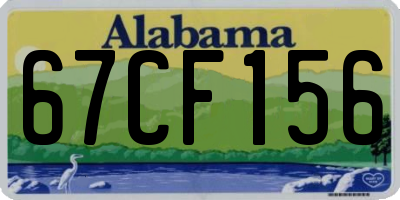 AL license plate 67CF156