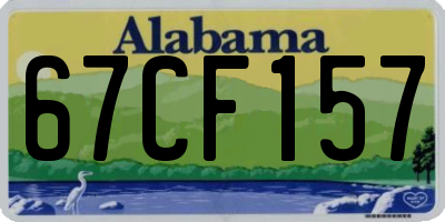 AL license plate 67CF157