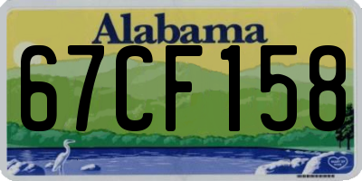 AL license plate 67CF158