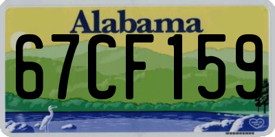 AL license plate 67CF159
