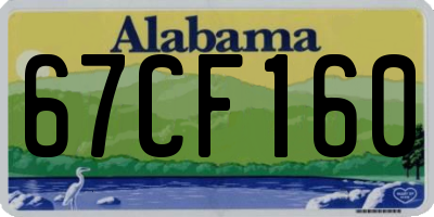 AL license plate 67CF160
