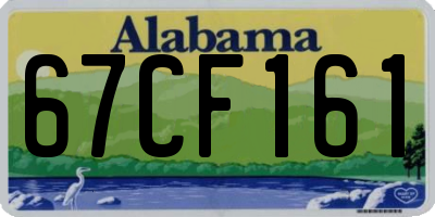 AL license plate 67CF161