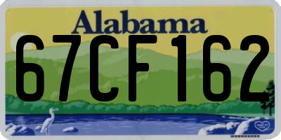AL license plate 67CF162