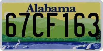 AL license plate 67CF163