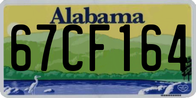 AL license plate 67CF164