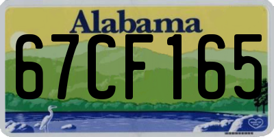 AL license plate 67CF165