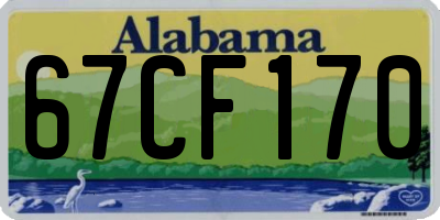 AL license plate 67CF170