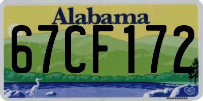 AL license plate 67CF172