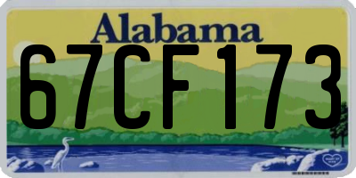 AL license plate 67CF173