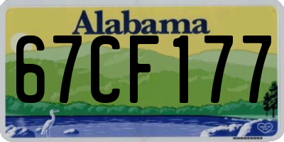 AL license plate 67CF177
