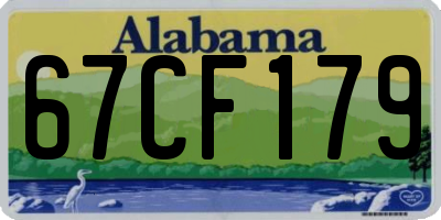 AL license plate 67CF179