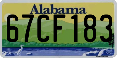 AL license plate 67CF183