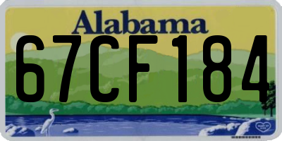 AL license plate 67CF184