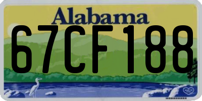 AL license plate 67CF188