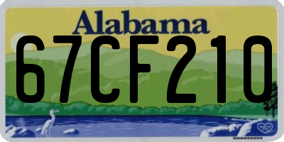 AL license plate 67CF210