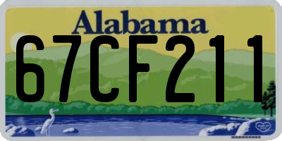 AL license plate 67CF211