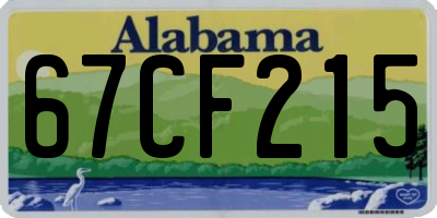 AL license plate 67CF215