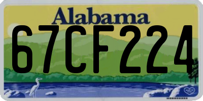 AL license plate 67CF224